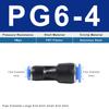 PG Pneumatic Fittings 2-Way Straight Connector Diameter Reduce For 8mm-6mm/6mm-4mm For Pneumatic Tube Air Hose Ventilation Valves 4