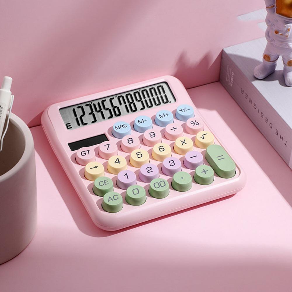 Dual Power Supply Candy Color Calculator Solar Powered Dopamine Calculator  Student Tools