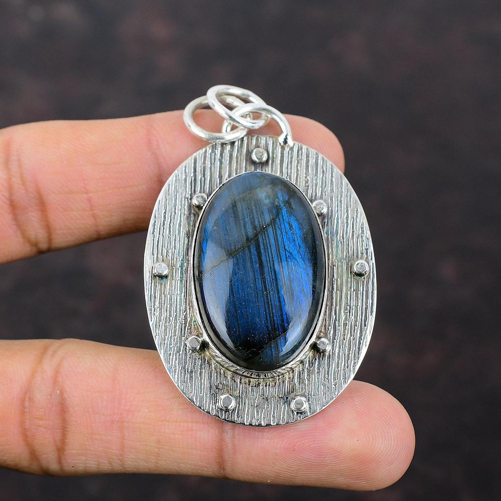Labradorite Pendant Top Quality Gemstone Jewelry 925 Sterling Silver Pendant Handmade Unique Style Jewelry Gift For Mother Brand New Jewelry