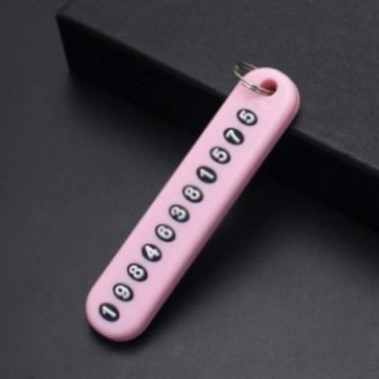 Braided Rope Keychain with Phone Number Plate and DIY Pendant