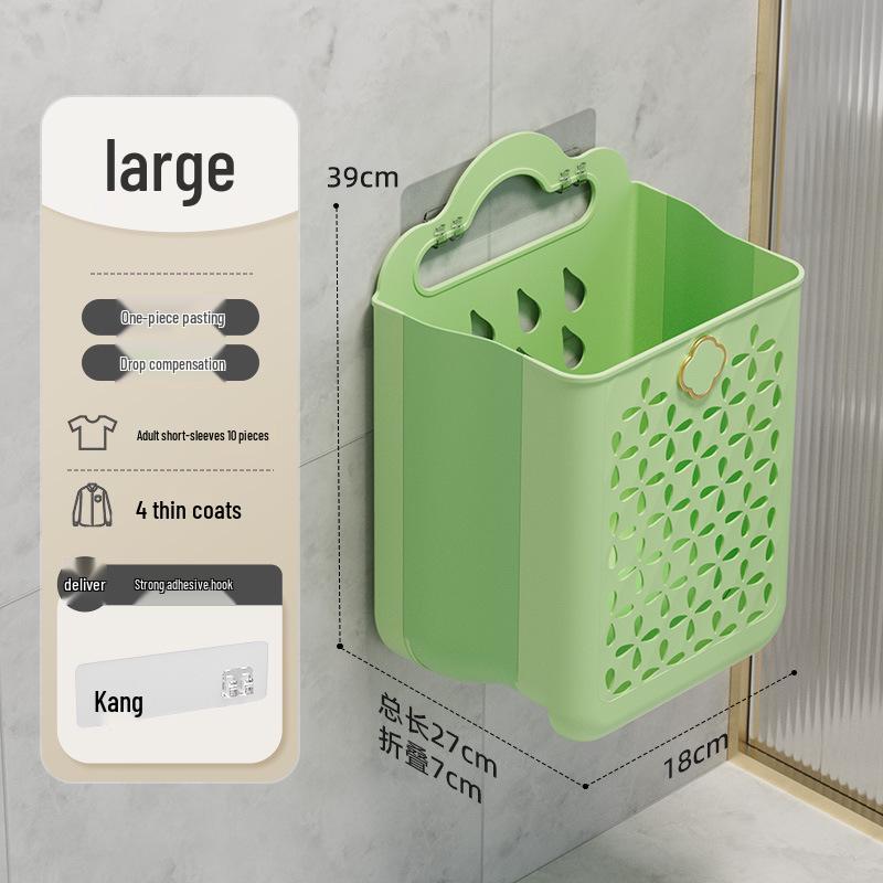 Large Capacity Foldable Wall-Mounted Laundry Basket - Portable for Dorm and Bathroom