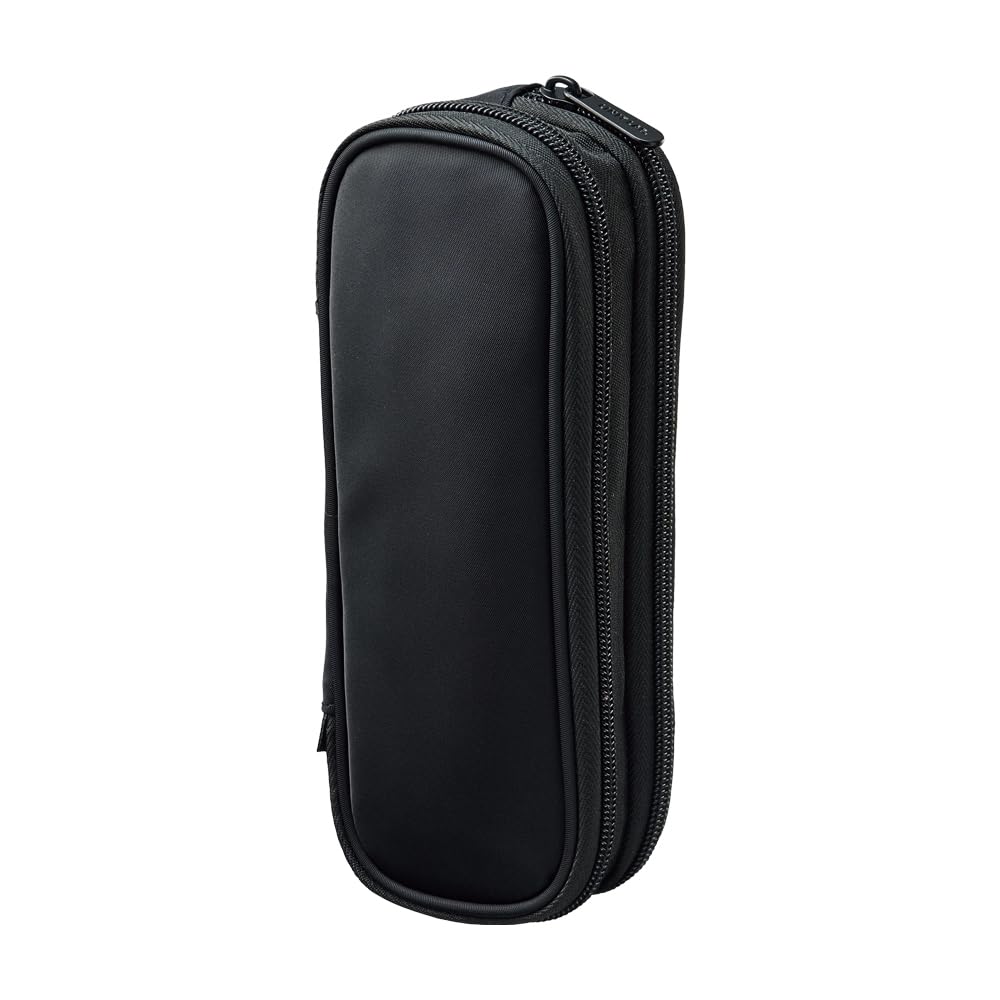 LIHIT LAB XCOA Spread Double Pen Case Light Jet Black A3811-24