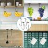 2Pcs/4Pcs Banana Holder Hook Keep Bananas Fresh Under Cabinet Hook Bananas Hanger for Kitchen Items Home Utensils Towel Storage