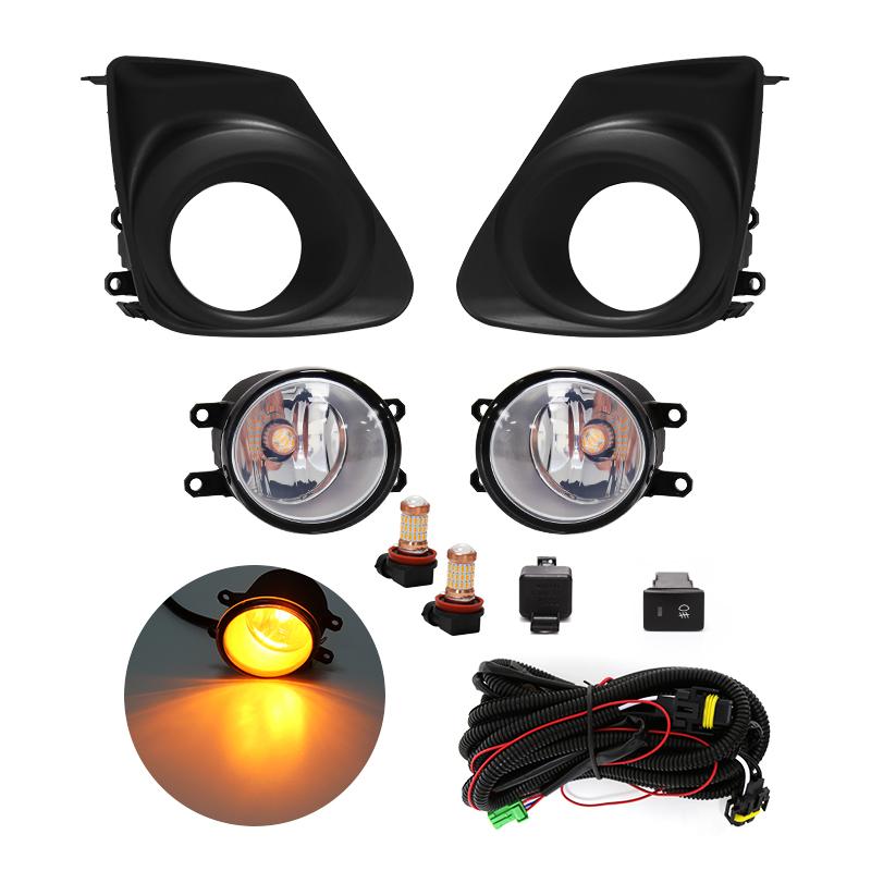 For Toyota Corolla Altis 2011 2012 2013 Fog Light Lamp Daytime Running Chrome Wires Switch Relay