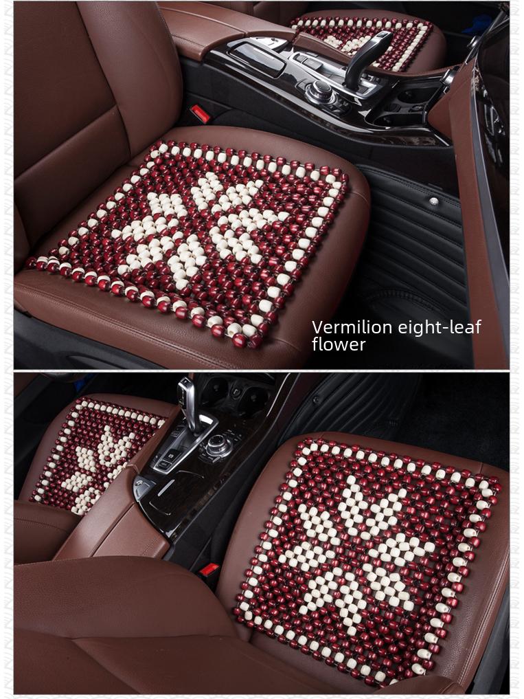 XB161 Universal Summer Wooden Bead Seat Cushion - Breathable, Cool, No Backrest, Four-Season Use