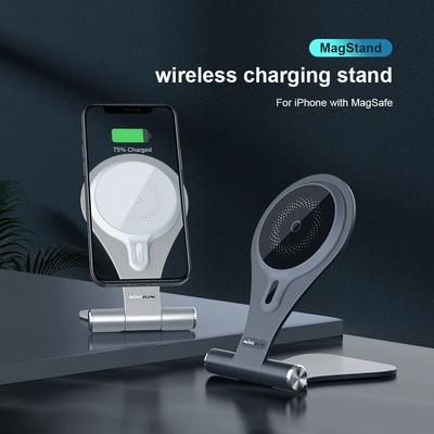 Magnetisches kabelloses Ladegerät für iPhone 13 Pro Max 15 W Schnellladegerät MagStand kabelloser Ladeständer für iPhone 12 Pro Max