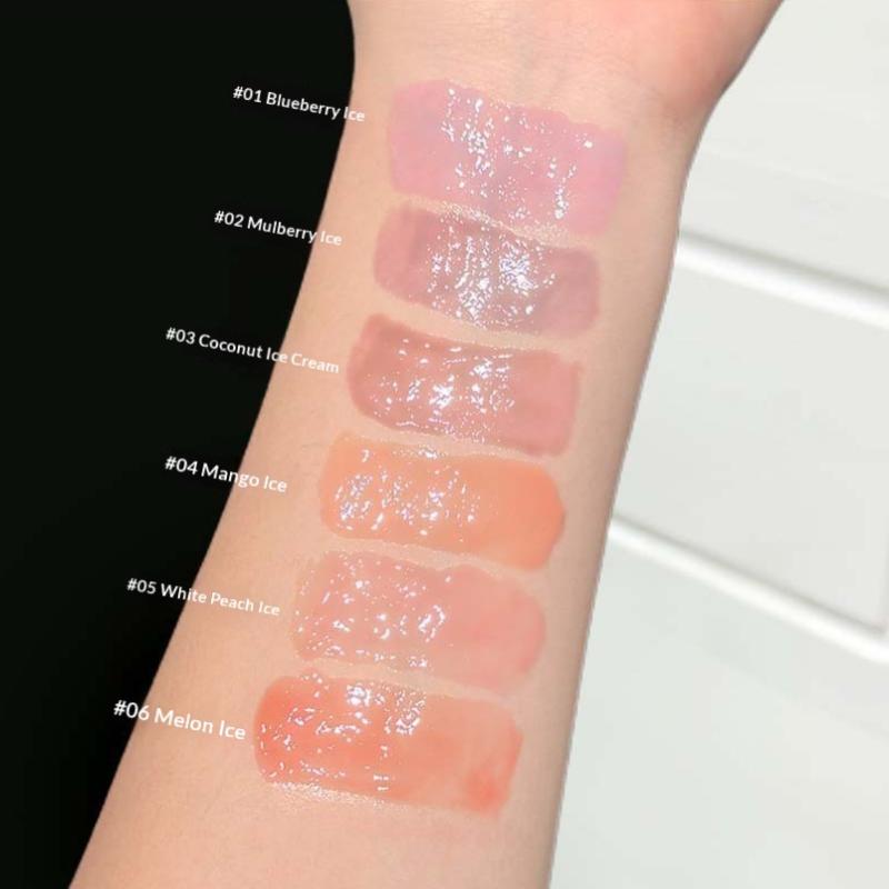 Cappuvini Clear Grey Purple Lip Gloss Hydrating Drying Lips Mirror Lip Glaze Tint Plumper Moisturizing Crystal Lip Oil Makeup