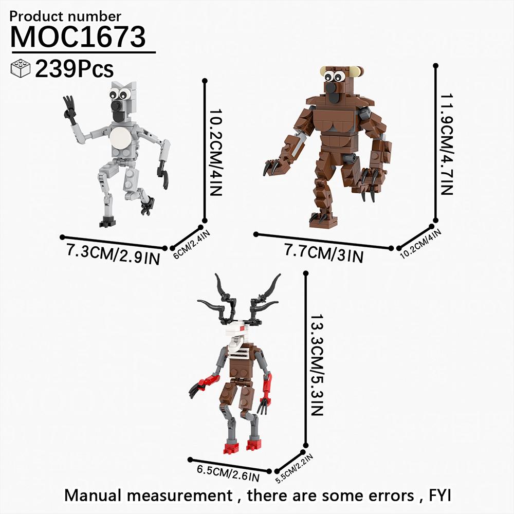 MOOXI Hot 99 Notti nella Foresta Gioco Horror MOC Modello in Mattoncini Set di Blocchi da Costruzione Giocattolo per Adulti Bambini Diorama Fai da Te Assemblaggio Regalo