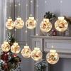 Light Garland - AIMOONSA - Santa Claus - 10 Wish Balls - Warm White LED - Christmas Decoration