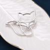 Stylish Hollow Foxes Brooch Pin Casual Brooches Alloy Texture Suitable for Women Casual and Formal Wear Various Occcasion