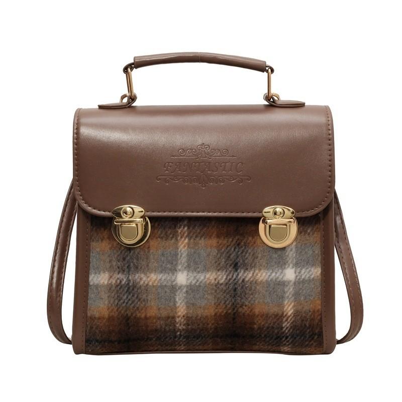 Chic Casual Pu Leather Backpack In Gray Plaid Perfect For Trendy Everyday Outfits