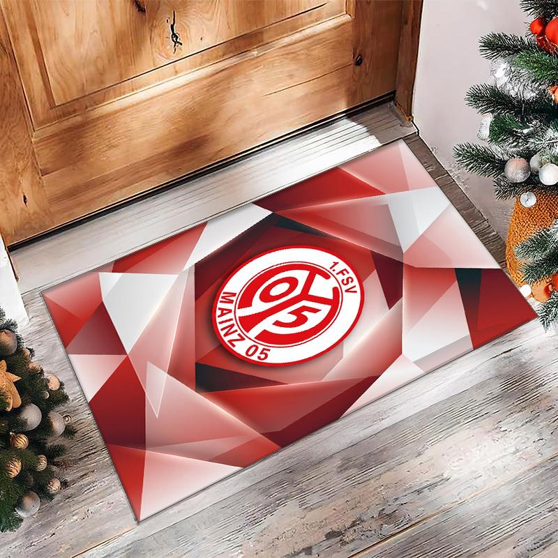 Mainz FC Voetbal Voetbal Patroon Zacht Vloerkleed Antislip Binnen Vloerkleed Sport Decoratie Mat voor Slaapkamer