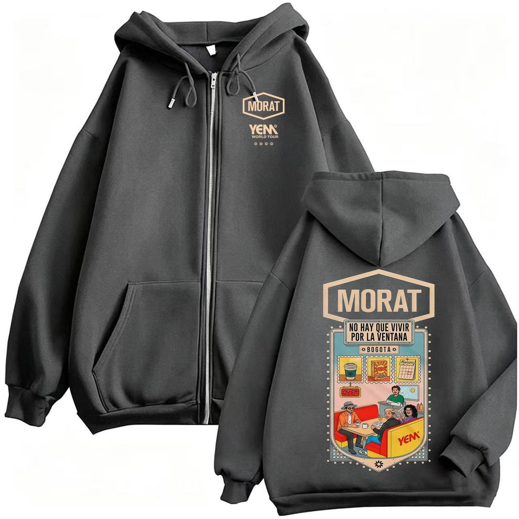 Morat Yem Man Soll Nicht Durchs Fenster Leben Sweatshirt Jacke Mäntel Herren Kapuzenpullover Freizeit Fleece Reißverschluss Kapuzenpullover