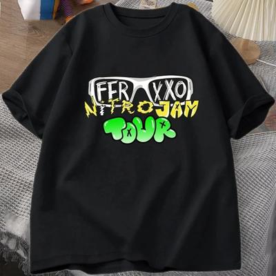Feid Ferxxo T Shirt Uomo Donna Rapper anni '90 T-shirt da uomo in cotone estivo T-shirt a maniche corte unisex Streetwear T-shirt oversize da uomo