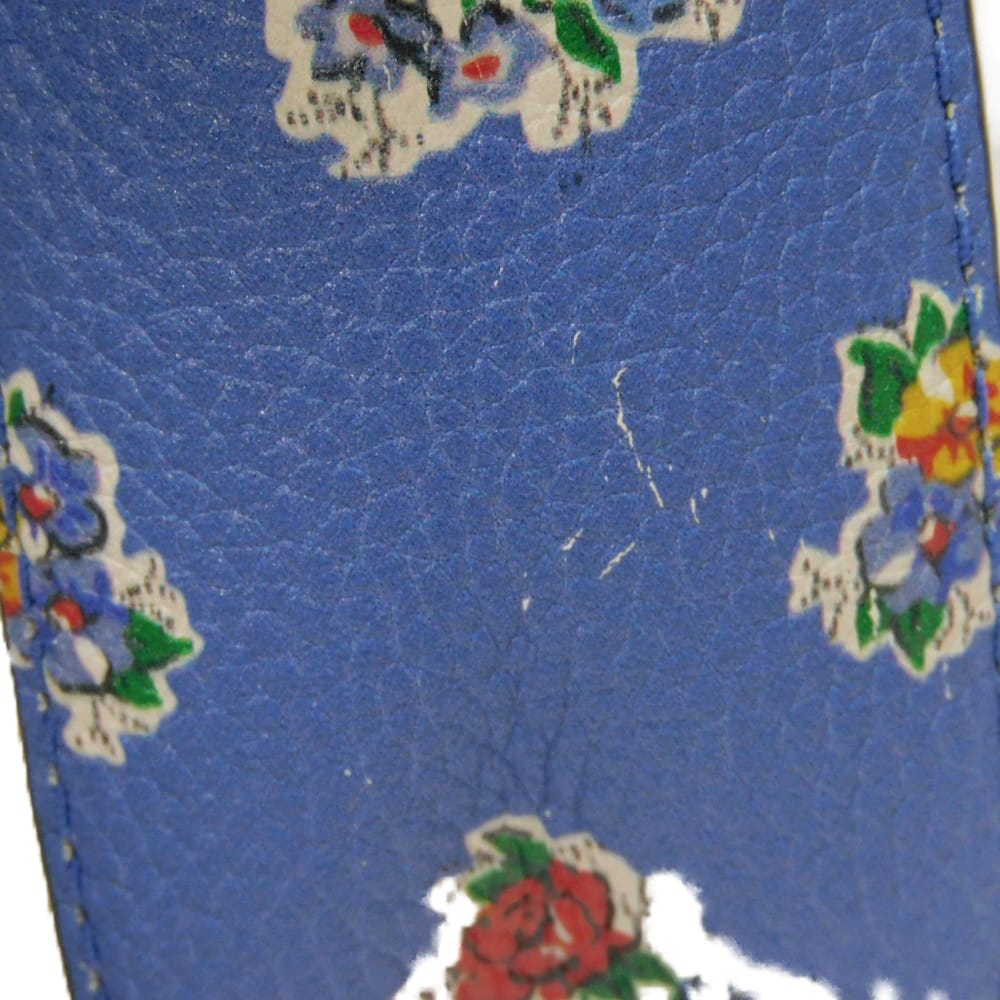 Used McGraw Floral Camera Bag (10833) 64449 7921 Floral Multicolor Chain Shoulder Bag with Double T Logo Blue Women's