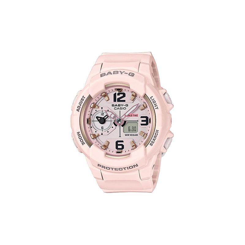 

Casio BABY-G Fashionable and Vibrant Street Classic Pointer Dual Display Waterproof Quartz Movement Resin Strap Japanese and BGA-230SC-4B-person розовый