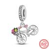 New 925 copper Original Pink Series Boy Love Girl Mom Unicorn Butterfly Infinite Heart Beads Fit Pantaro Charms Bracelet Zircon