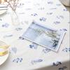 100% Cotton Embroidered Tablecloth, Floral Embroidery, Durable and Multi-Size Washable Table Cover for Party Picnic Home Decor, Wedding and Kitchen