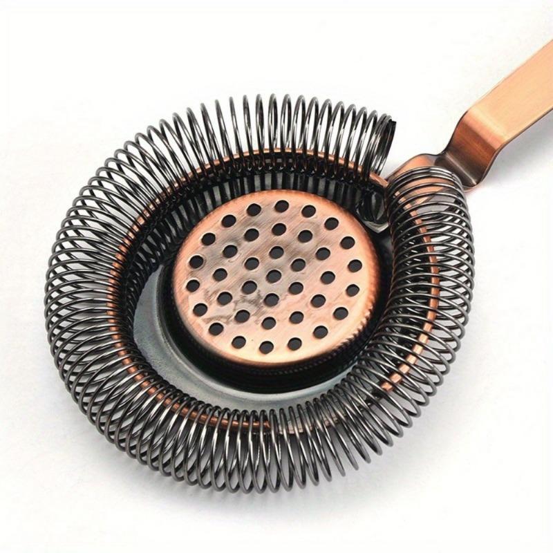 Spring Bar Strainer Stainless Steel Ice Strainer For Cocktail Making Fits Most Standard Shaker Tins Effective Ice And Pulp Filte
