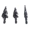 3PCS Spiral Step Drill Bit Set High Speed Steel Hex Shank 4 Flute Bits for Metal Aluminum Wood Plastic 1 8 1 2 1 4 3 4