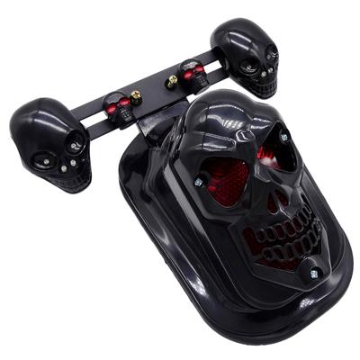 1 Pair Skull-shaped Motorcycle Signal Light Decoration Motorcycle LED Turn Signal Rear Brake Tail Light Universal Accessories