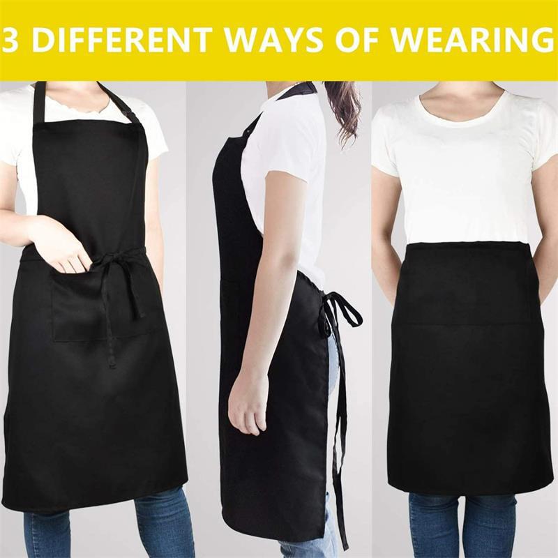 Canvas Waterproof Halter Apron - Modern Cafe Baking Apron with Logo