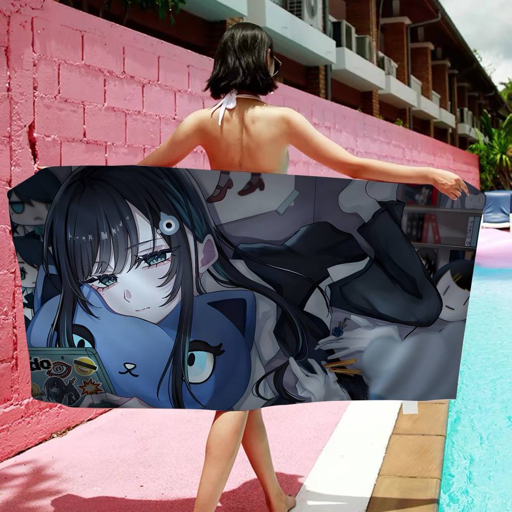 Singer Japaneses Ado Anime Beach Swimming Towel Soft Absorbent Washcloth Children's Gifts For Kids Travel Camping Gym
