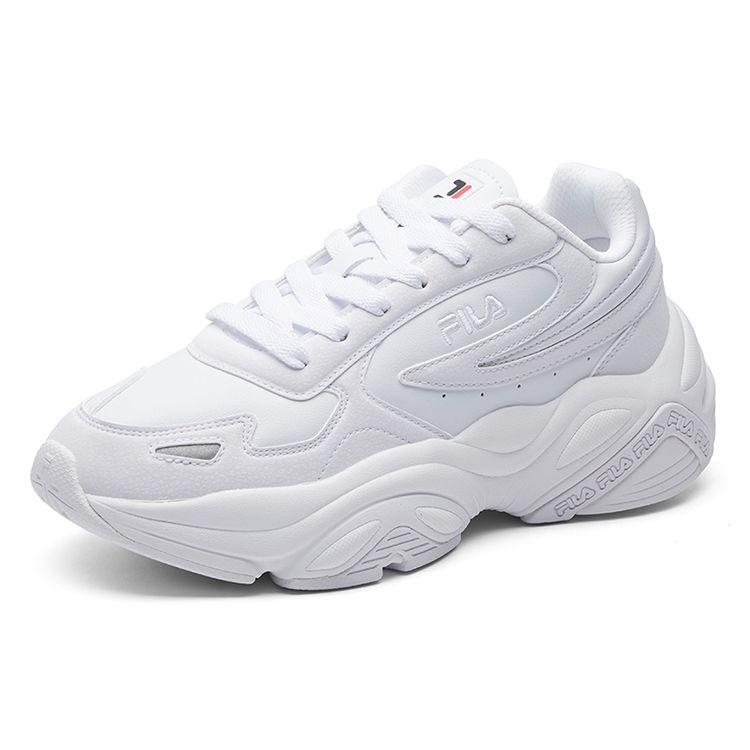 Fila Tracer Synthetic Leather Fashion Sports Low-Top Lifestyle Shoes Women Sneaker White F12W111123FWT
