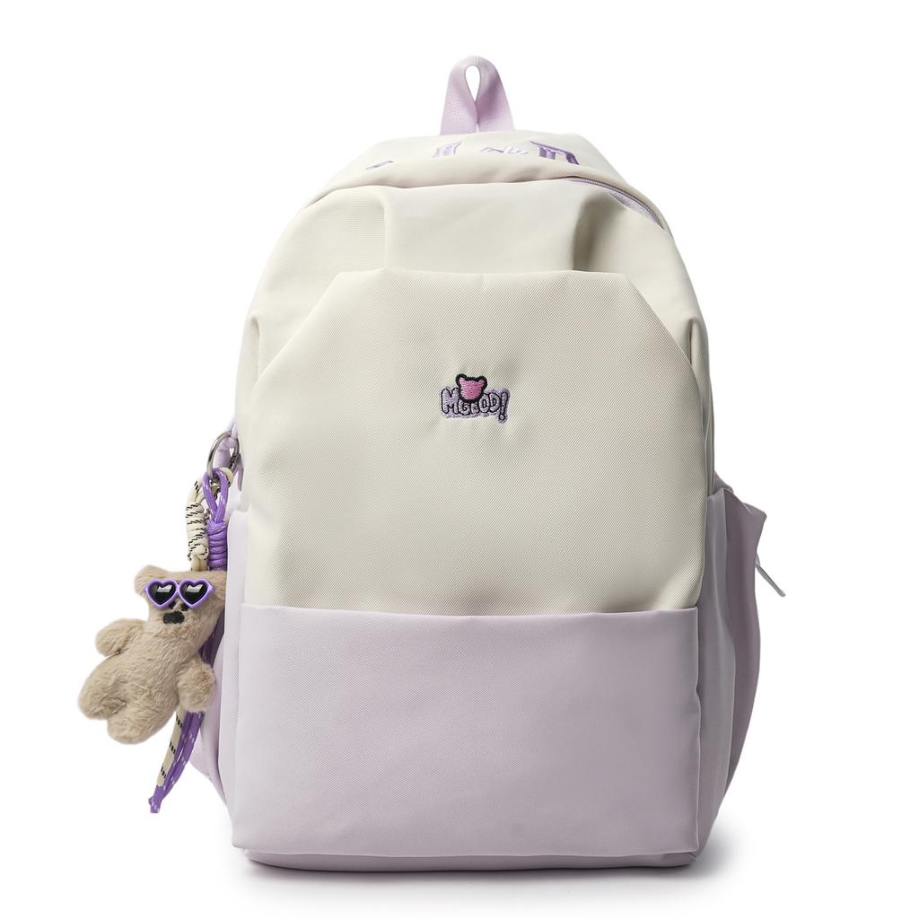 Schoolbag Casual Japanese Backpack Women's Large-capacity Retro Travel Backpack Campus Versatile Small Fresh Mori Contrasting Color Schoolbag