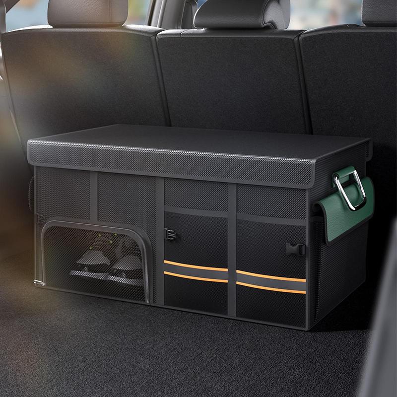 Car Trunk Storage Box Multi-compartments Organizer Bag Anti Slip Foldable Cargo Stowing Tidying Organizer Car Interior Accessory