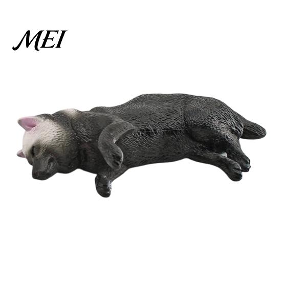 Decorative Dog Statue Simulated Sleeping Model, Realistic Lying French Bulldog Figurine, Mini Handcrafted Figurine PVC Animal Educational Toy