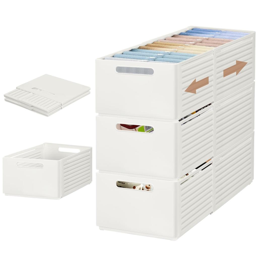 Yazi Expandable Storage Case with Expandable Storage Small Item Organizing Sliding and Set of Divider Case XXL Set of Drawers, Plastic, Box, Storage,