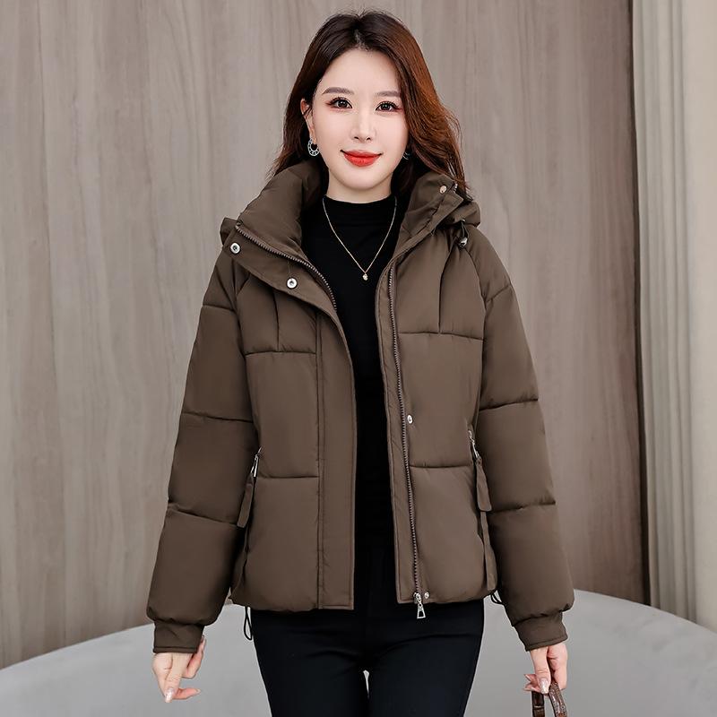 Short cotton clothes women's hooded winter new small fashion temperament casual small foreign style thickened bread clothes