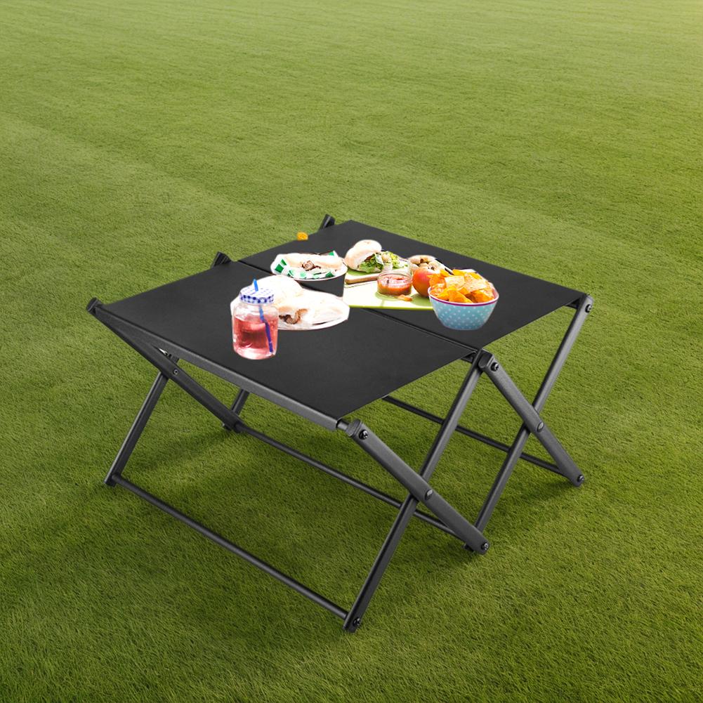 3-nivås Campingförvaringsställ Multifunktionellt Hopfällbart Förvaringshylla Kraftig Bärbar Campingorganisatör för Trädgård Strand