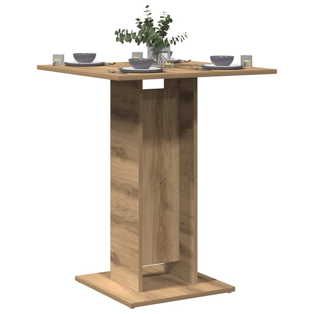 Vidaxl Bistro Table, Artisan Oak, 60X60X75Cm, Wood-Based Material