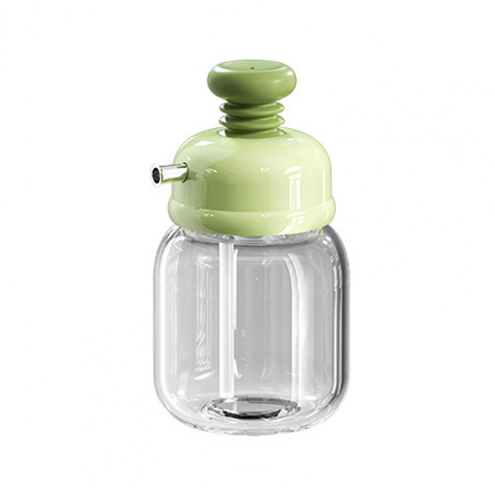 Kitchen Seasoning Bottle Multi-functional Oil Dispenser Glass Seasoning Bottle with Press-and-control Dispenser for Oil for Non