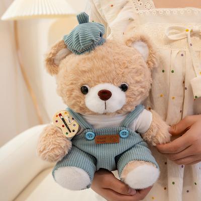 New Cuddly Bear Plush Toy Stuffed Soft Animal Rabbit Bear with Clothes Hats Kawaii Doll Birthday Xmas Gift