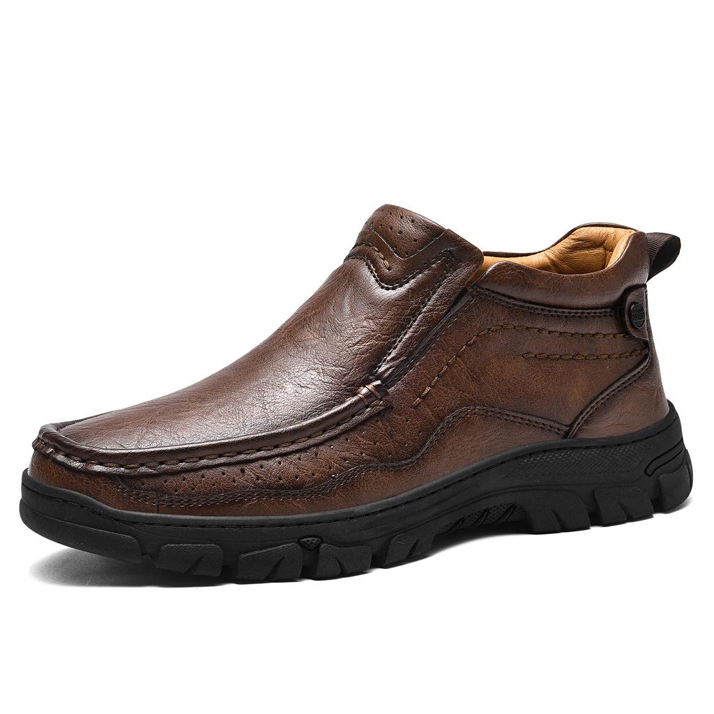 Autumn and Winter New Men's Casual Shoes Short Boots Independent Station Outdoor Casual Men's Boots Trend Leather Casual Leather Shoes Men's Shoes