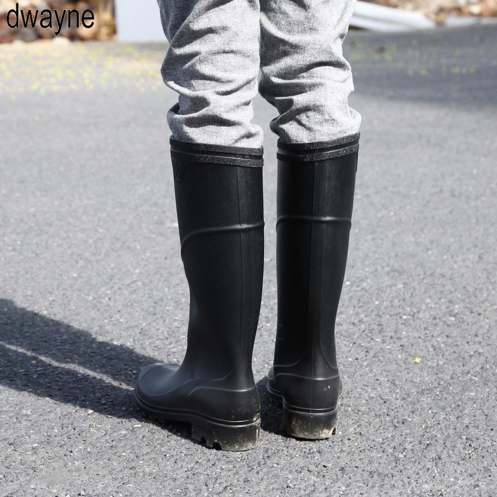 Fashion Rain Boots Men Bot Winter Fishing Boots Work Antiskid Rubber Shoes Warm Galoshes Waterproof Shoes Rain Shoes Snow Boots 2024
