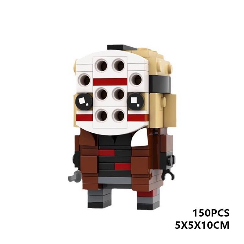 

Building Block Compatible 84775 Mask Jason Magic, American Drama, Hockey, Square Head Boy, Build Toys