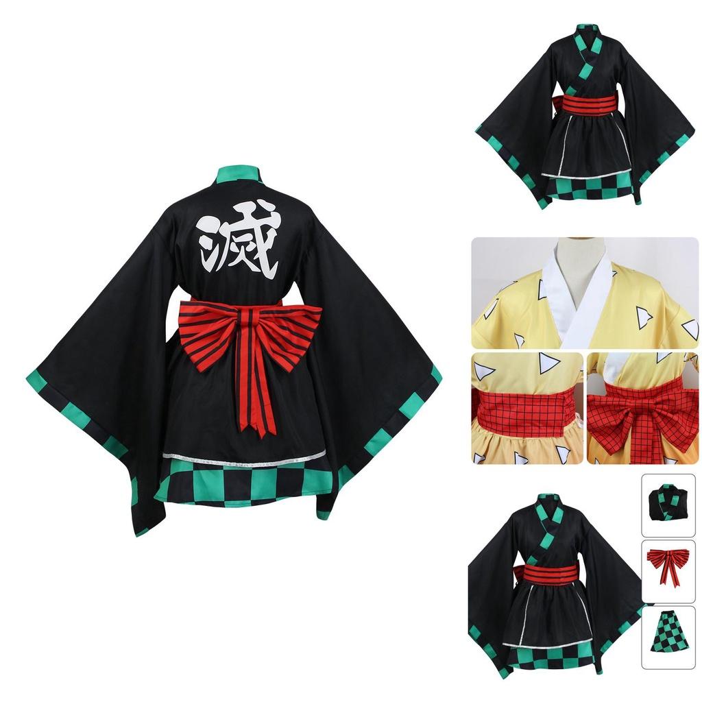 Demon Slayer Kamado Tanjirou Agatsuma Zenitsu Cosplay Maid Dress – Breathable Exquisite