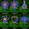 Solar Fireworks Outdoor String Lights Fairy String Lights 8 Modes Courtyards Gardens Camping Christmas Decorations