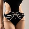Tassel Waist Chain Belt Geometric Party Belt Fashion Pearl Waist Chain  Body Jewelry