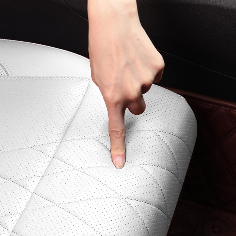 Extended Leg Rest Auto Seat Cushion Leather Universal Vehicle Fit Humanized Designs Vehicle Seat Pad for Fatigue Relief