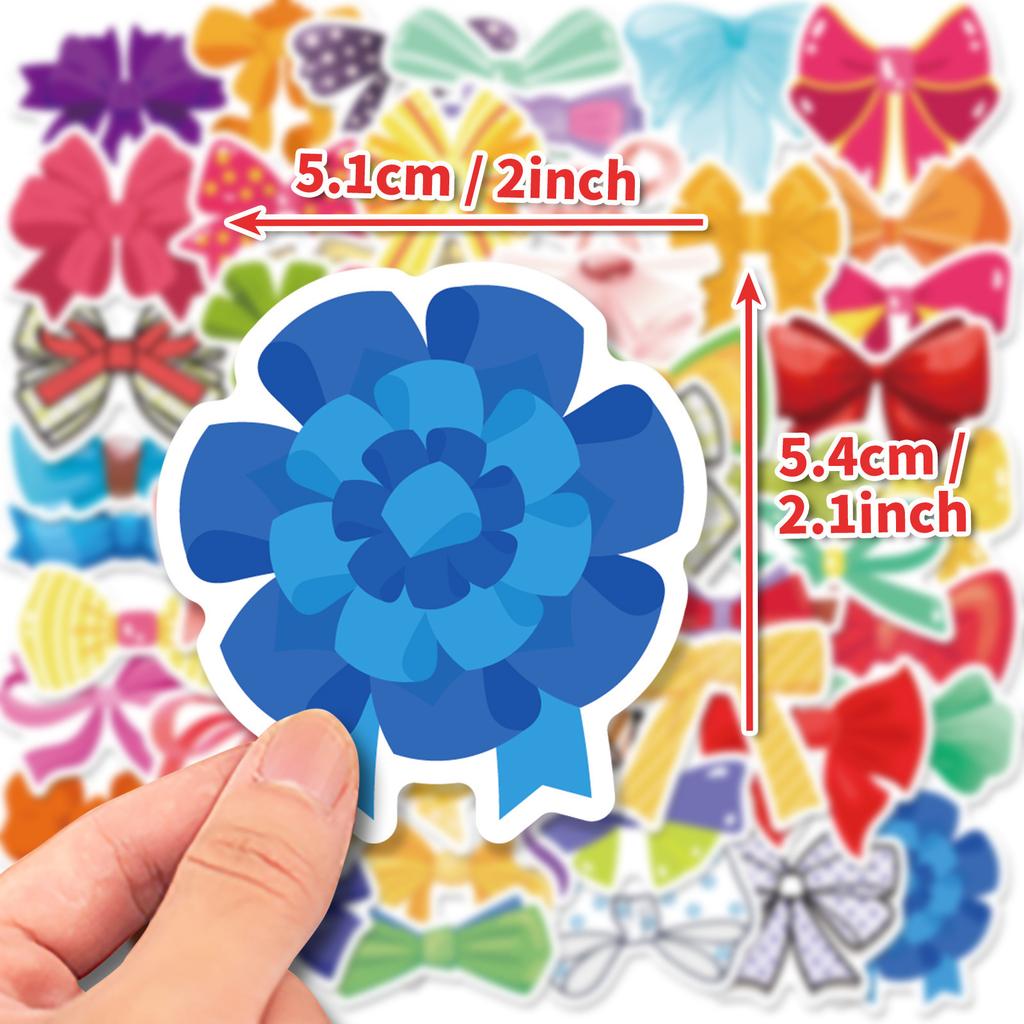 50 Bow Stickers Girl Princess Little Girl Bow Kids Puzzle Bonus Stickers