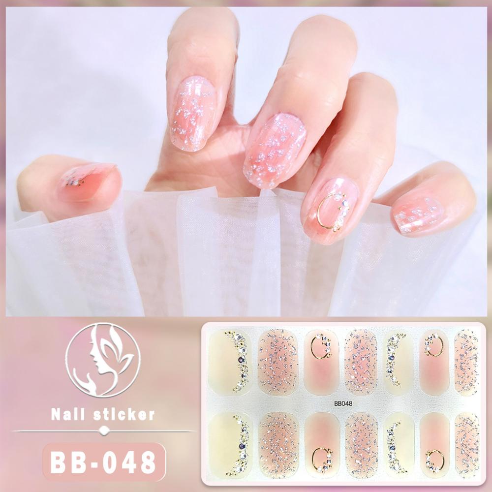 Three-dimensional Waterproof No-bake Gel Nail Polish Film Full Sticker, Spring and Summer Nail Art Film Paper Nail Film Paper