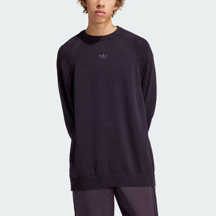 Adidas Sudadera de Punto Premium Originals Hombre Tops Negro Gris IT7444