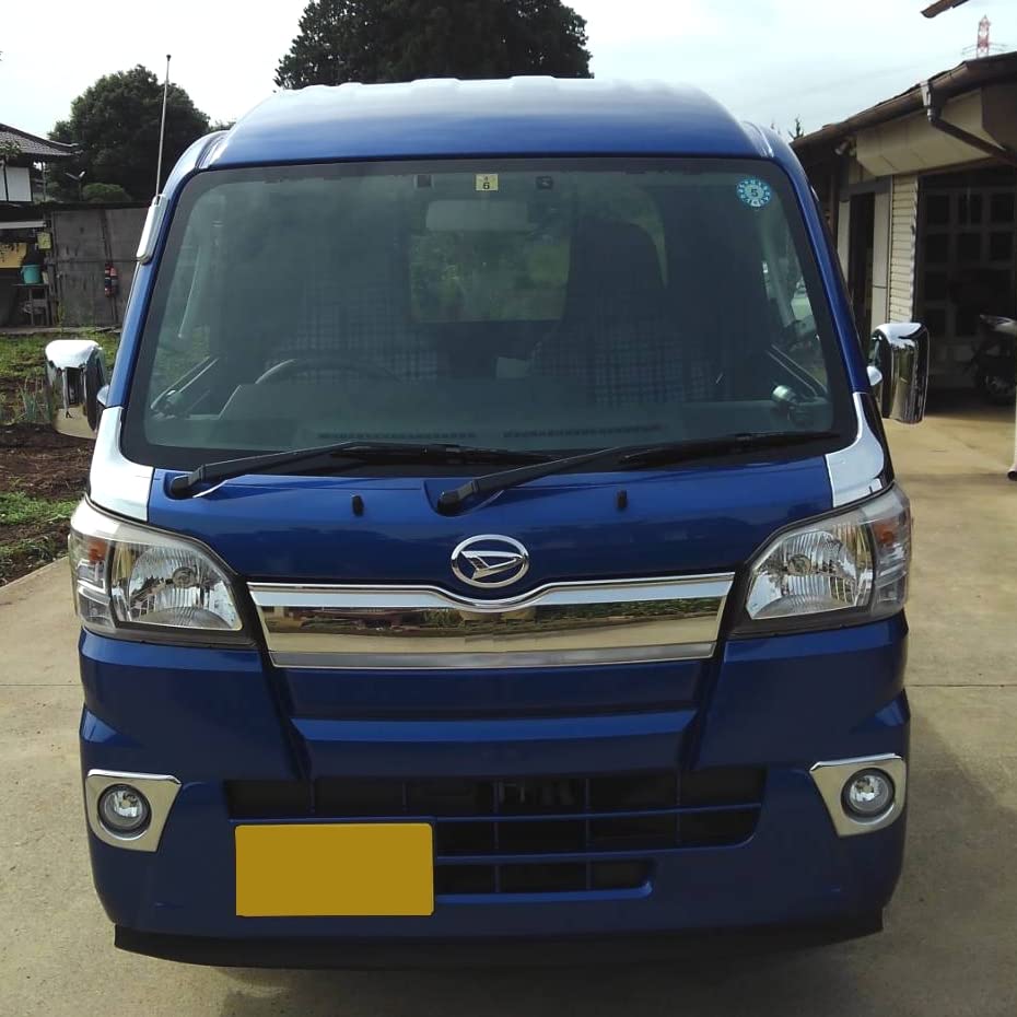 CGP Door Mirror Corner Panel Cover for Hijet Jumbo High Covers/Front Set, Chrome, S500P/S510P, Truck, Standard, Roof, Standard, CGP5758-D12-SET