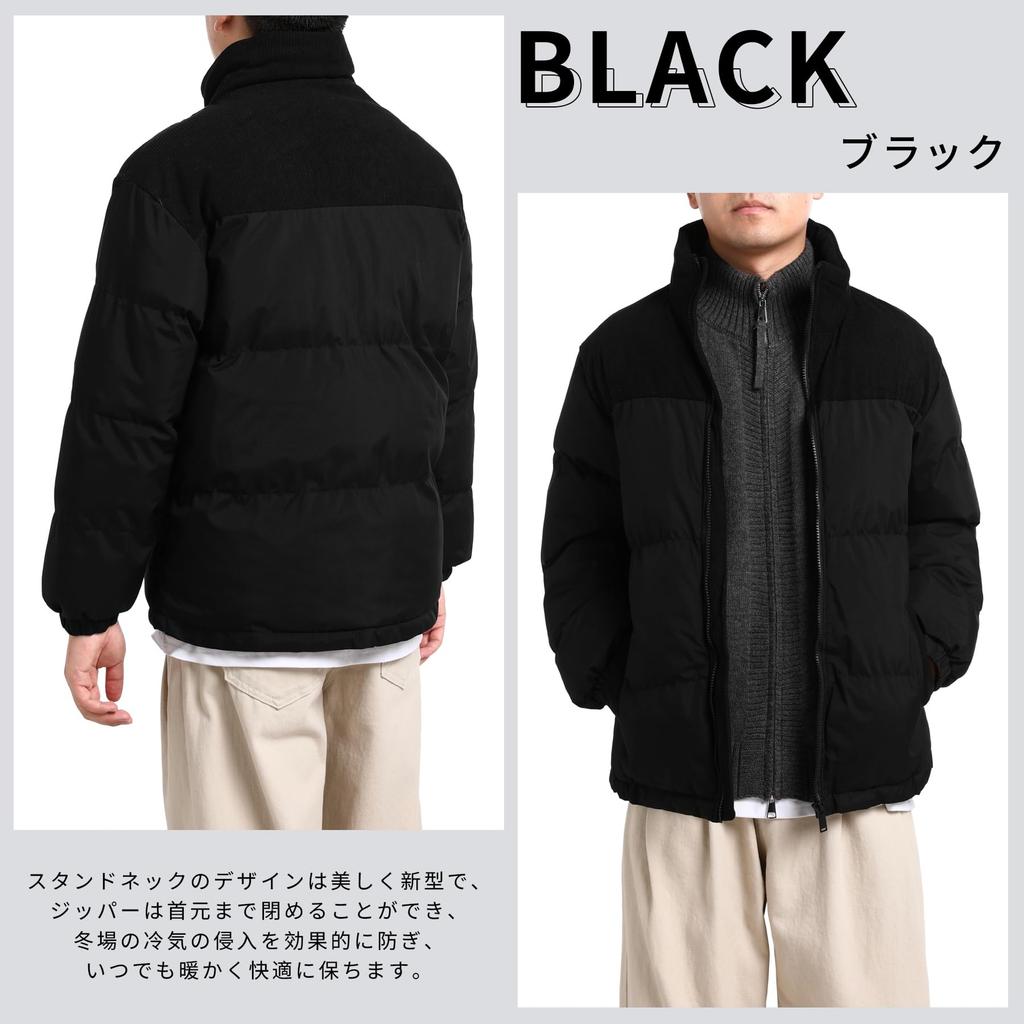 CEEN Padded Winter Jacket with Stand Thick and Perfect for and Outdoor Activities Men's Collar, Windproof, Commuting, School, Hiking,