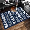 Dallas Cowboys Print Area Rug - Soft, Washable Non-Slip Indoor Mat for Office Chairs, Living Room, Home Office Decorative Rug